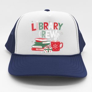 Library Crew Christmas Tree Funny Book Lovers Librarian Xmas Trucker Hat