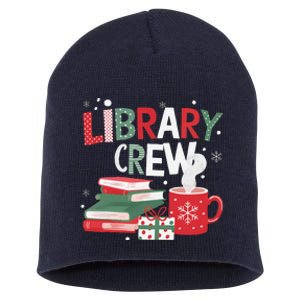 Library Crew Christmas Tree Funny Book Lovers Librarian Xmas Short Acrylic Beanie