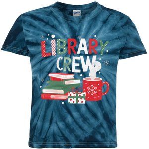 Library Crew Christmas Tree Funny Book Lovers Librarian Xmas Kids Tie-Dye T-Shirt