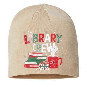 Library Crew Christmas Tree Funny Book Lovers Librarian Xmas Sustainable Beanie