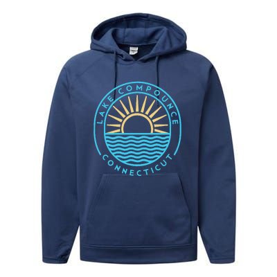 Lake Compounce Connecticut Outdoors Vintage Performance Fleece Hoodie