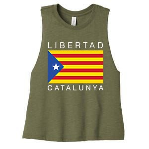 Libertad Catalunya Catalan Catalonia Independence Espana Gift Women's Racerback Cropped Tank