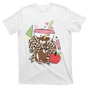 Leopard Coquette Coffee Back To School T-Shirt