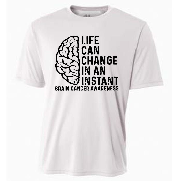 Life Can Change In An Instant Brain Cancer Awareness Cooling Performance Crew T-Shirt