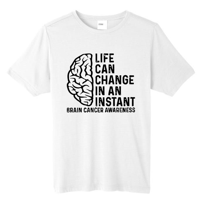 Life Can Change In An Instant Brain Cancer Awareness Tall Fusion ChromaSoft Performance T-Shirt