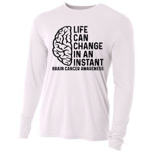 Life Can Change In An Instant Brain Cancer Awareness Cooling Performance Long Sleeve Crew