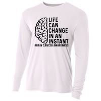 Life Can Change In An Instant Brain Cancer Awareness Cooling Performance Long Sleeve Crew