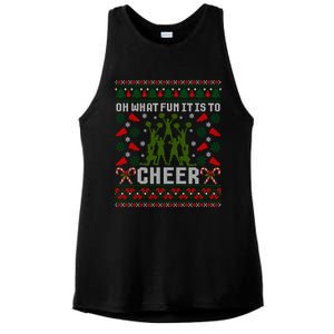 Love Cheer Cool Gift For N Cheerleader Ugly Christmas Gift Ladies PosiCharge Tri-Blend Wicking Tank