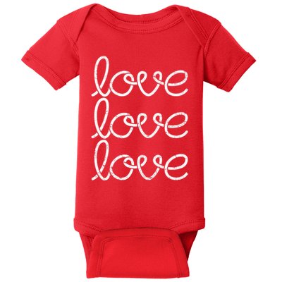 Love Casual Cute Valentines Day Graphic Baby Bodysuit