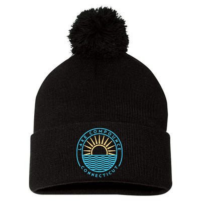 Lake Compounce Connecticut Outdoors Pom Pom 12in Knit Beanie