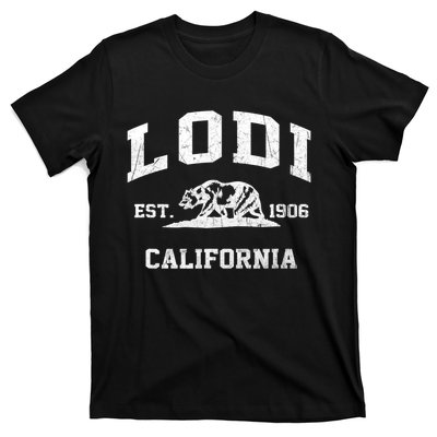 Lodi California CA Vintage State Athletic Style T-Shirt