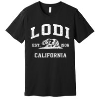 Lodi California CA Vintage State Athletic Style Premium T-Shirt