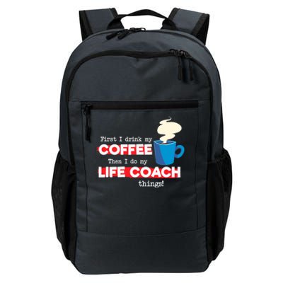 Life Coach & Coffee Lover, Funny Mentor Appreciation Saying Daily Commute Backpack