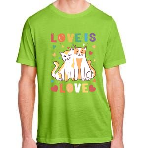 Love Cat Couple Gift Love Is Love Gift Valentine's Day Gift Adult ChromaSoft Performance T-Shirt