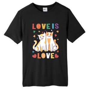 Love Cat Couple Gift Love Is Love Gift Valentine's Day Gift Tall Fusion ChromaSoft Performance T-Shirt