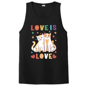 Love Cat Couple Gift Love Is Love Gift Valentine's Day Gift PosiCharge Competitor Tank