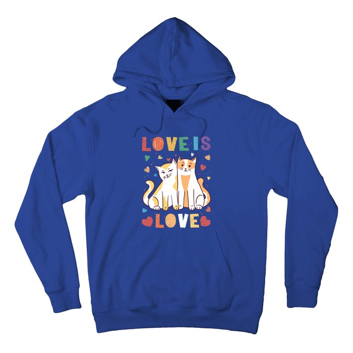 Love Cat Couple Gift Love Is Love Gift Valentine's Day Gift Hoodie