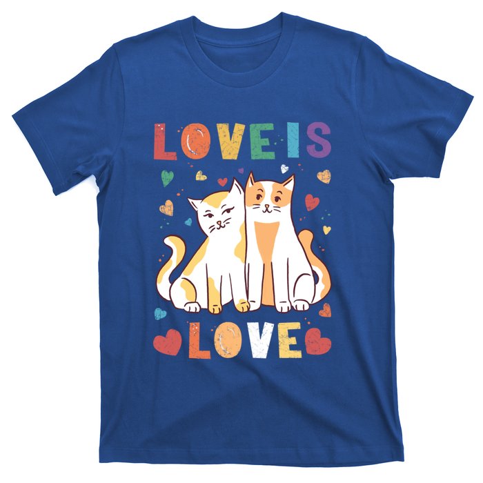 Love Cat Couple Gift Love Is Love Gift Valentine's Day Gift T-Shirt