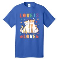 Love Cat Couple Gift Love Is Love Gift Valentine's Day Gift Tall T-Shirt