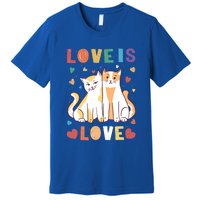 Love Cat Couple Gift Love Is Love Gift Valentine's Day Gift Premium T-Shirt