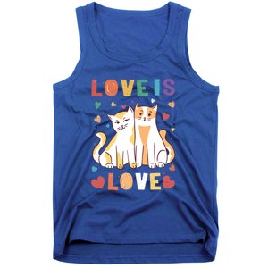 Love Cat Couple Gift Love Is Love Gift Valentine's Day Gift Tank Top