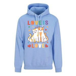 Love Cat Couple Gift Love Is Love Gift Valentine's Day Gift Unisex Surf Hoodie