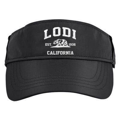 Lodi California CA vintage state Athletic style Adult Drive Performance Visor