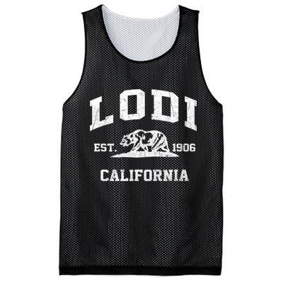 Lodi California CA vintage state Athletic style Mesh Reversible Basketball Jersey Tank