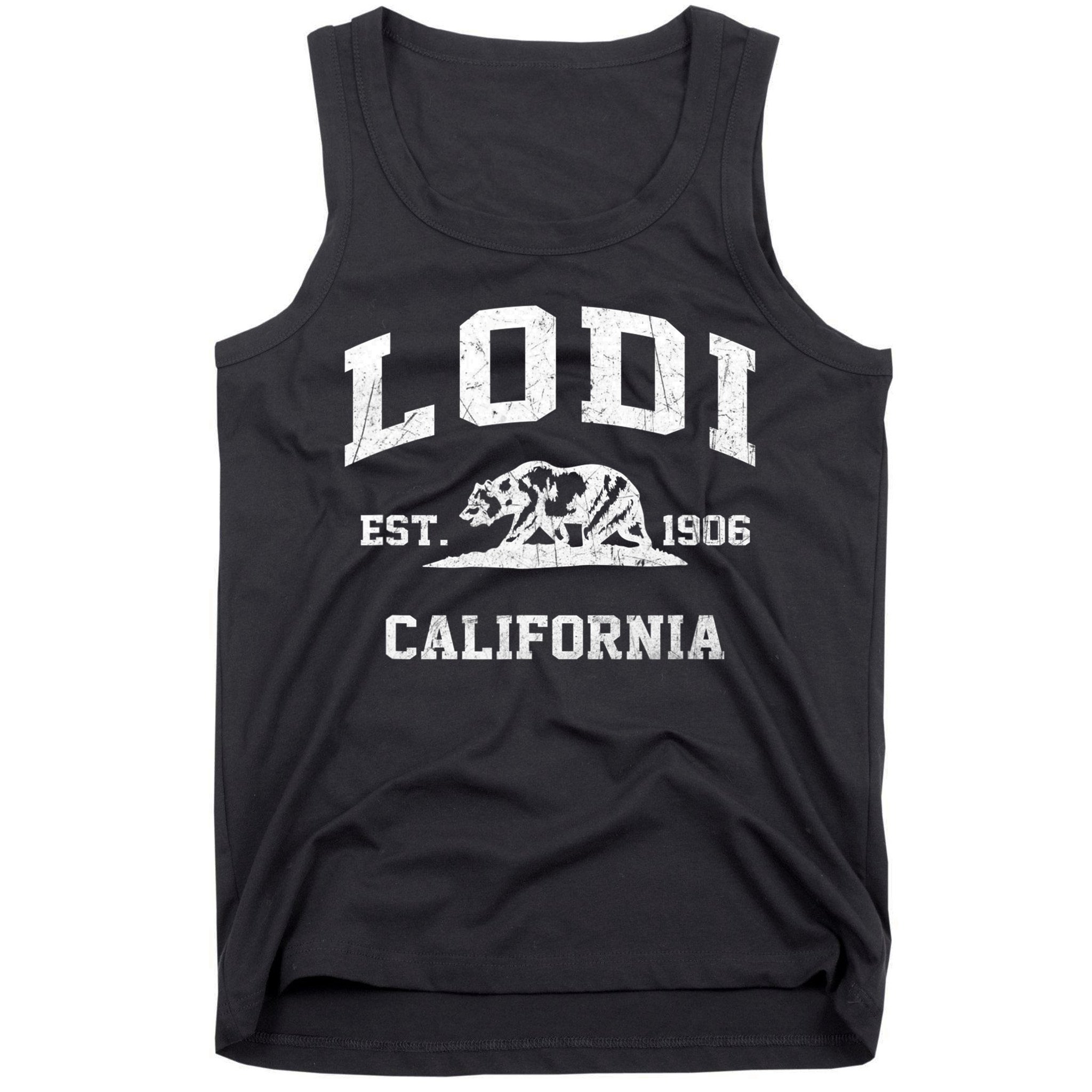 Lodi California CA vintage state Athletic style Tank Top