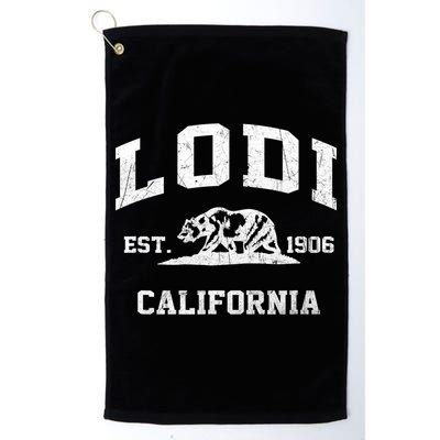 Lodi California CA vintage state Athletic style Golf Towel