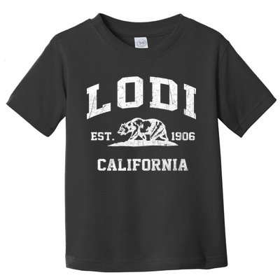 Lodi California CA vintage state Athletic style Toddler T-Shirt
