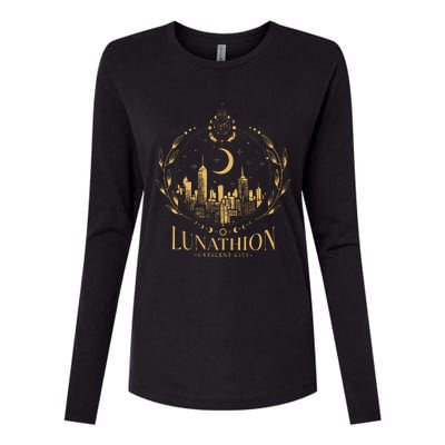 Lunathion Crescent City Womens Cotton Relaxed Long Sleeve T-Shirt