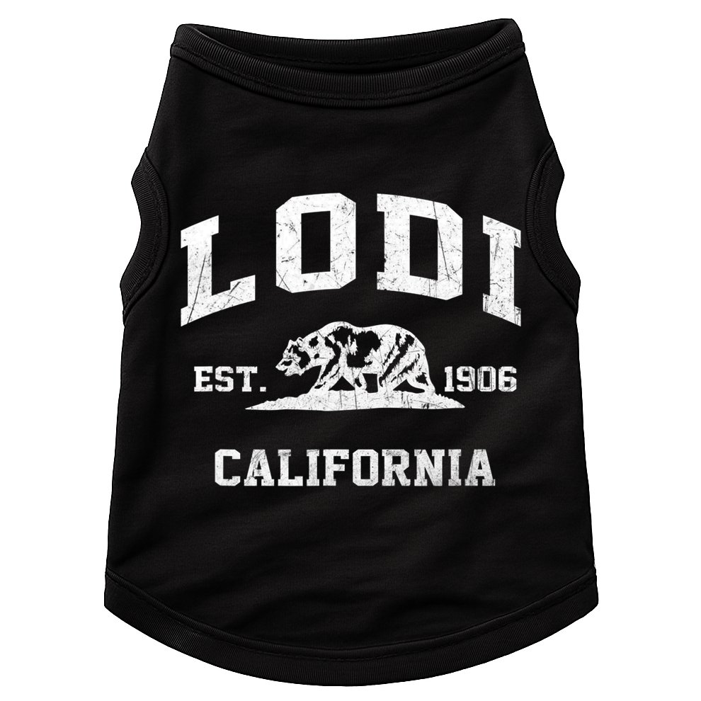 Lodi California CA Vintage State Athletic Style Doggie Tank