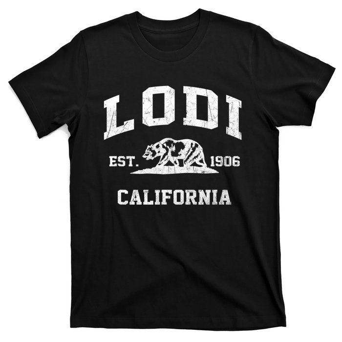 Lodi California CA Vintage State Athletic Style T-Shirt