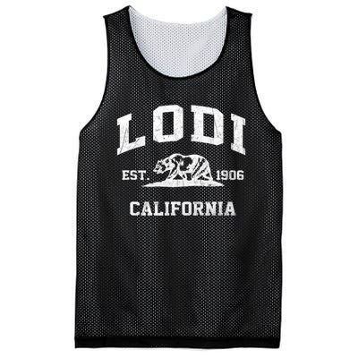 Lodi California CA Vintage State Athletic Style Mesh Reversible Basketball Jersey Tank