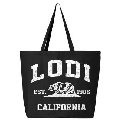 Lodi California CA Vintage State Athletic Style 25L Jumbo Tote
