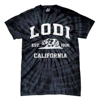 Lodi California CA Vintage State Athletic Style Tie-Dye T-Shirt