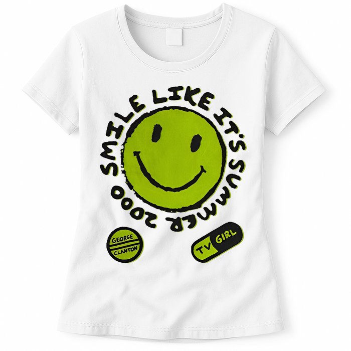 L Color Changing Smile Like It’S Summer 2000 Womens T-Shirt