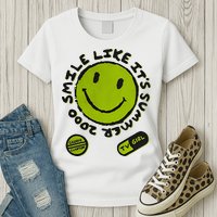 L Color Changing Smile Like It’S Summer 2000 Womens T-Shirt