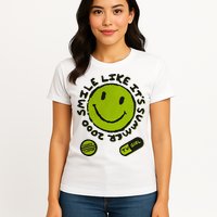 L Color Changing Smile Like It’S Summer 2000 Womens T-Shirt