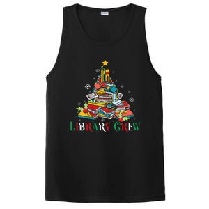 Library Crew Christmas Light Funny Book Lover Librarian Xmas PosiCharge Competitor Tank