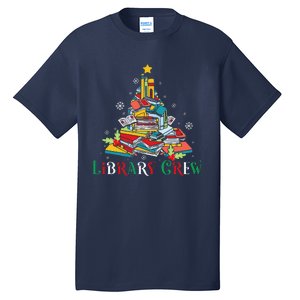 Library Crew Christmas Light Funny Book Lover Librarian Xmas Tall T-Shirt