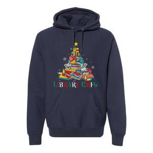 Library Crew Christmas Light Funny Book Lover Librarian Xmas Premium Hoodie