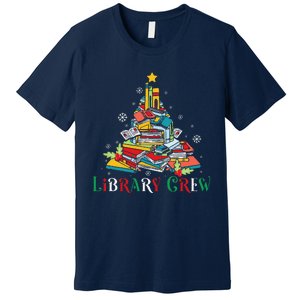 Library Crew Christmas Light Funny Book Lover Librarian Xmas Premium T-Shirt