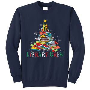 Library Crew Christmas Light Funny Book Lover Librarian Xmas Tall Sweatshirt