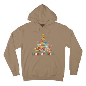 Library Crew Christmas Light Funny Book Lover Librarian Xmas Hoodie