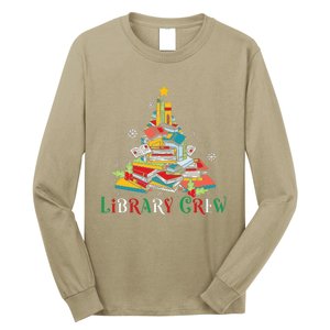 Library Crew Christmas Light Funny Book Lover Librarian Xmas Long Sleeve Shirt