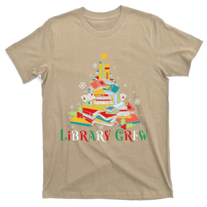 Library Crew Christmas Light Funny Book Lover Librarian Xmas T-Shirt