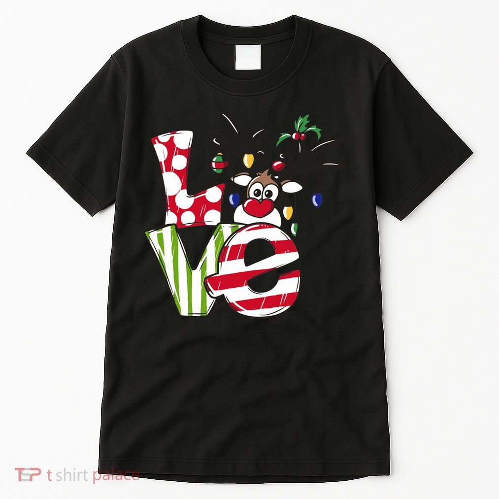 Love Christmas Cute Reindeer Tall T-Shirt