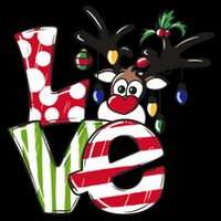 Love Christmas Cute Reindeer Toddler T-Shirt
